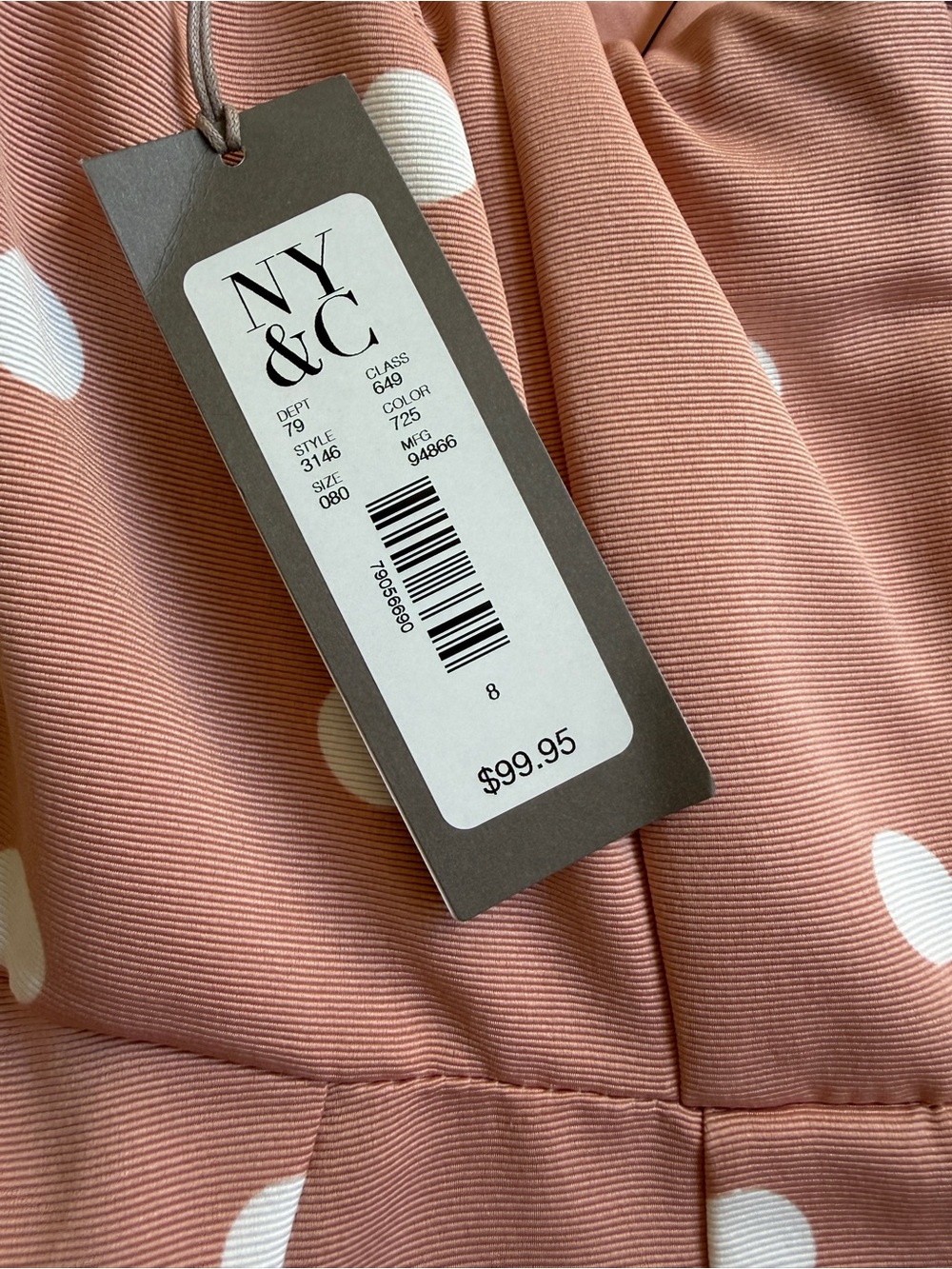 NEW YORK & COMPANY Eva Mendes Del Mar Dress in Honey Puff Sz 8 NWT - Picture 6 of 15